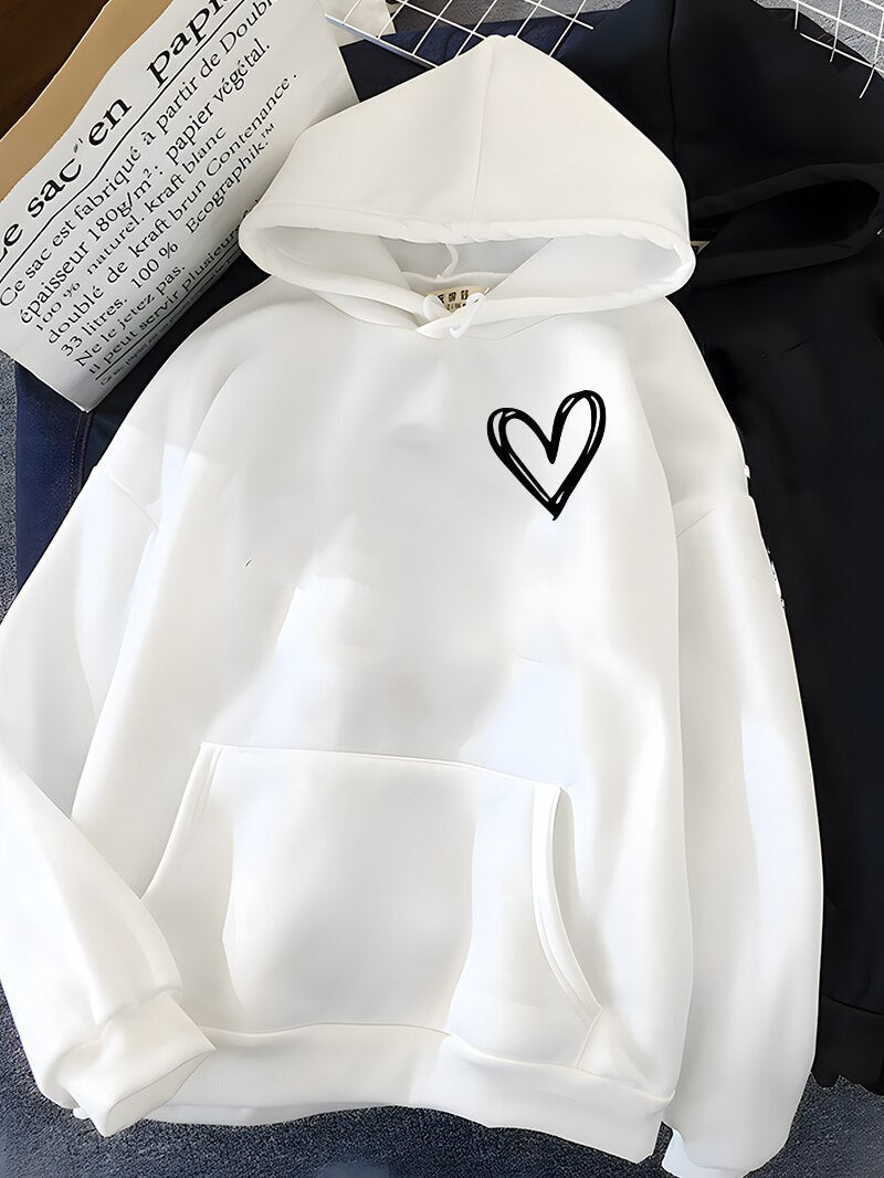 New Simple Basic Style Shirt Printing 3D Digital Love Men And Women Couple Planet Hooded Sweater